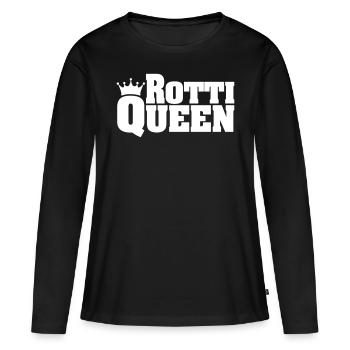 Rotti QUEEN Rottweiler - T-shirt manches longues Premium bio Femme - noir - Devant - Julia (174cm)
