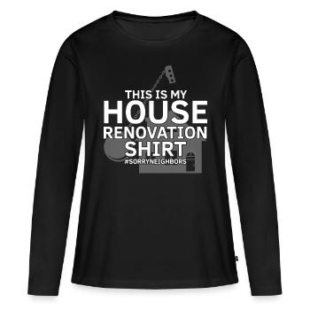 Démolition et rénovation de maisons - T-shirt manches longues Premium bio Femme - noir - Devant - Julia (174cm)