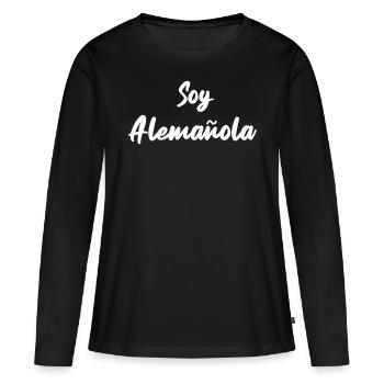 Cadeau allemand-espagnol espagnol espagnol - T-shirt manches longues Premium bio Femme - noir - Devant - Julia (174cm)