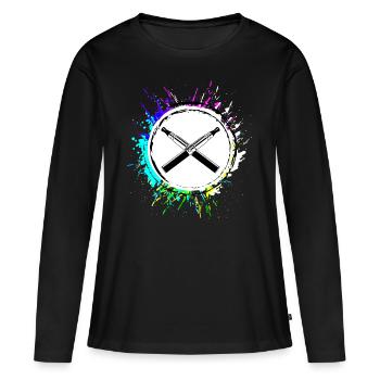 E-Zigarette Silhouette - Frauen Premium Bio Langarmshirt - Schwarz - Vorne - Julia (174cm)
