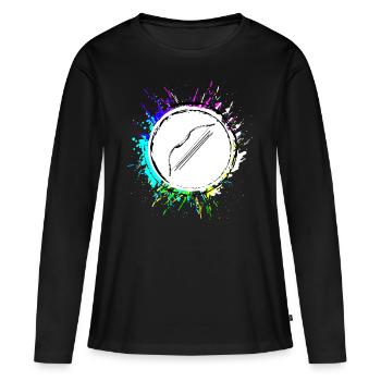 Sports d’arc et de flèches - T-shirt manches longues Premium bio Femme - noir - Devant - Julia (174cm)
