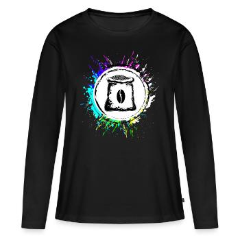 Grains de café Café - T-shirt manches longues Premium bio Femme - noir - Devant - Julia (174cm)