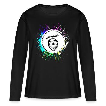 Imker honig Bienen Nest - Frauen Premium Bio Langarmshirt - Schwarz - Vorne - Julia (174cm)