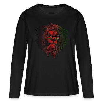 Kenya - T-shirt manches longues Premium bio Femme - noir - Devant - Julia (174cm)