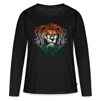 Côte d'Ivoire - T-shirt manches longues Premium bio Femme - noir - Devant - Julia (174cm)