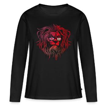 Bermuda - Frauen Premium Bio Langarmshirt - Schwarz - Vorne - Julia (174cm)