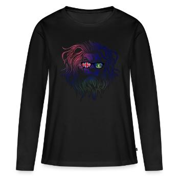 Îles Vierges britanniques - T-shirt manches longues Premium bio Femme - noir - Devant - Julia (174cm)