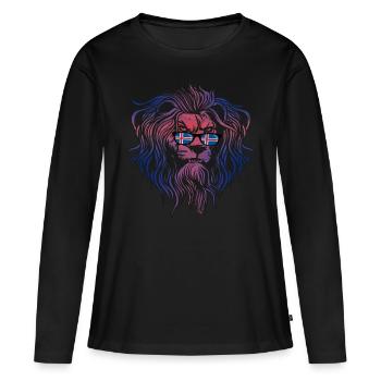 Island - Frauen Premium Bio Langarmshirt - Schwarz - Vorne - Julia (174cm)