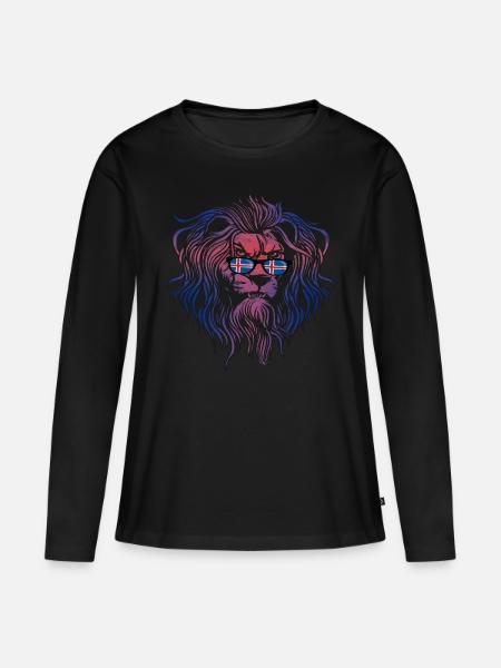 Island - Frauen Premium Bio Langarmshirt - Schwarz