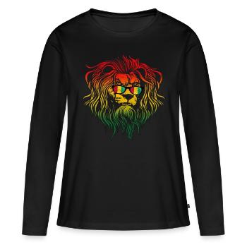 Guinée - T-shirt manches longues Premium bio Femme - noir - Devant - Julia (174cm)