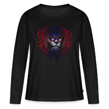 Laos - T-shirt manches longues Premium bio Femme - noir - Devant - Julia (174cm)