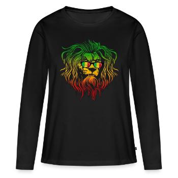 Mali - T-shirt manches longues Premium bio Femme - noir - Devant - Julia (174cm)
