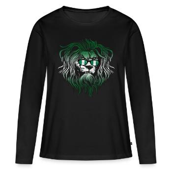Nigeria - Frauen Premium Bio Langarmshirt - Schwarz - Vorne - Julia (174cm)