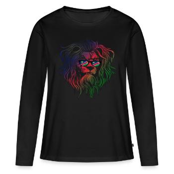 Namibia - Frauen Premium Bio Langarmshirt - Schwarz - Vorne - Julia (174cm)