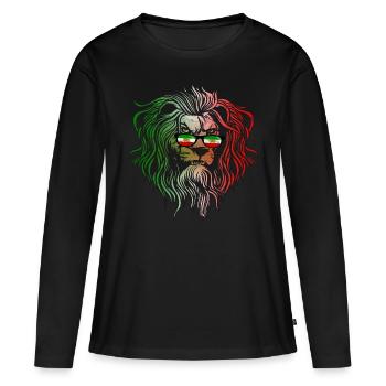 Perse - T-shirt manches longues Premium bio Femme - noir - Devant - Julia (174cm)