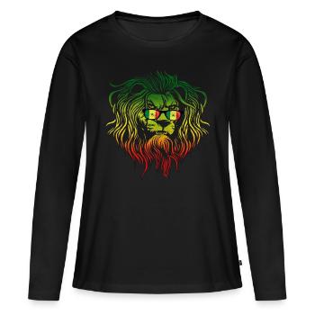 Sénégal - T-shirt manches longues Premium bio Femme - noir - Devant - Julia (174cm)