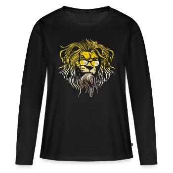 Vatican - T-shirt manches longues Premium bio Femme - noir - Devant - Julia (174cm)