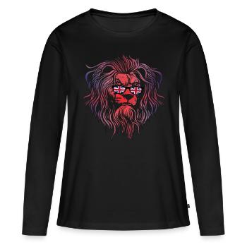 Royaume-Uni - T-shirt manches longues Premium bio Femme - noir - Devant - Julia (174cm)