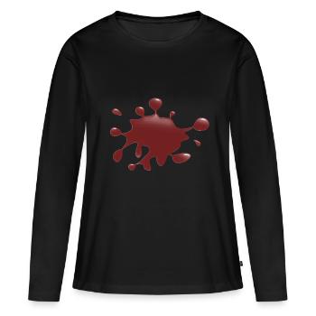 Splash - Women's Premium Organic Long Sleeve Shirt - black - Front - Julia (174cm)