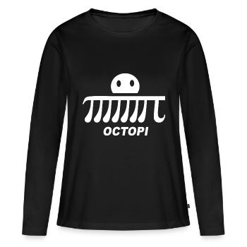poulpes - T-shirt manches longues Premium bio Femme - noir - Devant - Julia (174cm)