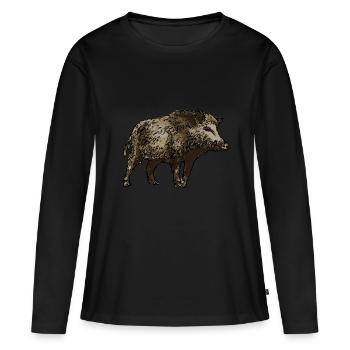 verrat - T-shirt manches longues Premium bio Femme - noir - Devant - Julia (174cm)