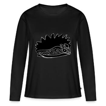 Hérisson - T-shirt manches longues Premium bio Femme - noir - Devant - Julia (174cm)