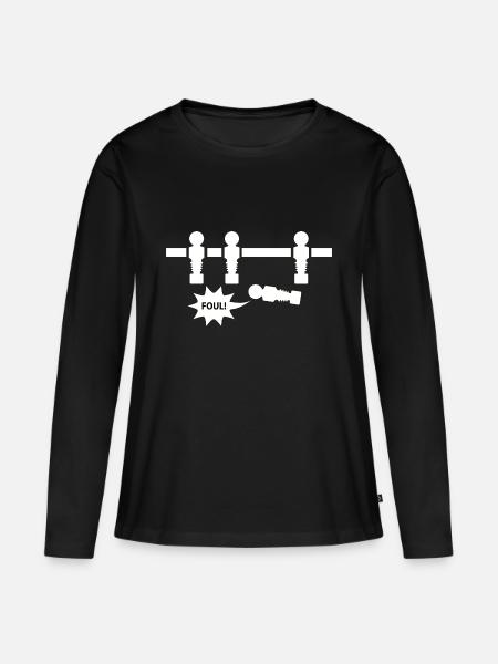 witzige Tischfussball Outfits Krökeln Kickern - Frauen Premium Bio Langarmshirt - Schwarz