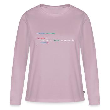 Entwickler c web humor lustig - Frauen Premium Bio Langarmshirt - Altrosa - Vorne - Julia (174cm)