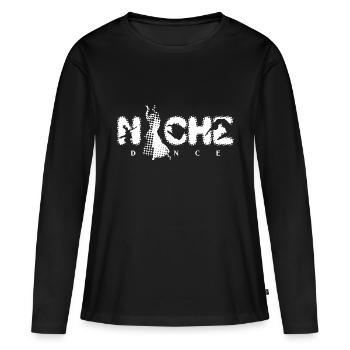dansant - T-shirt manches longues Premium bio Femme - noir - Devant - Julia (174cm)