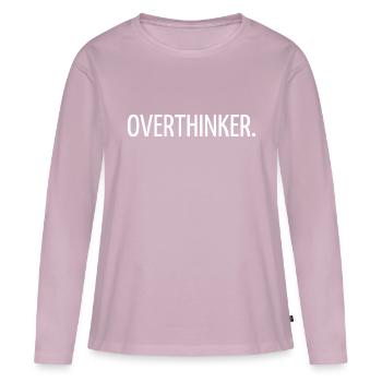 Overthinker - Women's Premium Organic Long Sleeve Shirt - dusky pink - Front - Julia (174cm)