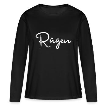 Rügen Ostsee Insel - Frauen Premium Bio Langarmshirt - Schwarz - Vorne - Julia (174cm)