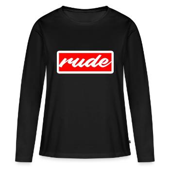 bandit grossier voyou mauvais cul rau rude garçon - T-shirt manches longues Premium bio Femme - noir - Devant - Julia (174cm)