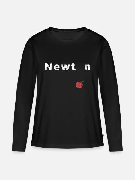Isaac Newton - Frauen Premium Bio Langarmshirt - Schwarz