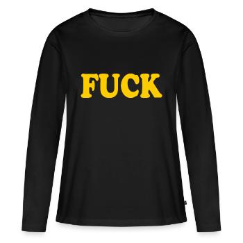 Fuck - Frauen Premium Bio Langarmshirt - Schwarz - Vorne - Julia (174cm)