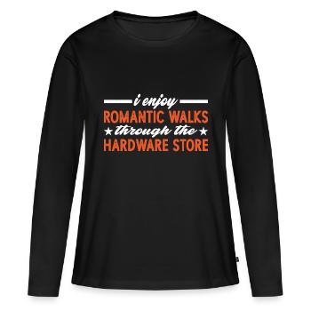 Romantic Walks Through The Hardware Store 24 - Frauen Premium Bio Langarmshirt - Schwarz - Vorne - Julia (174cm)