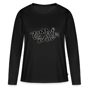Zombie Style - T-shirt manches longues Premium bio Femme - noir - Devant - Julia (174cm)