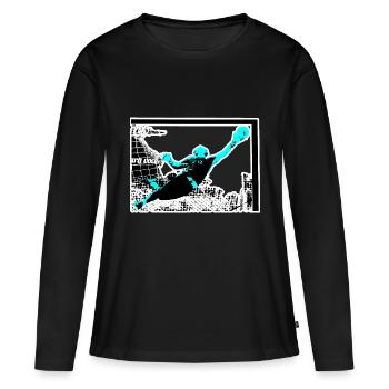 gardien de but - T-shirt manches longues Premium bio Femme - noir - Devant - Julia (174cm)