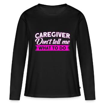 Health Assistance Home Nursing Nurse - Women's Premium Organic Long Sleeve Shirt - black - Front - Julia (174cm)
