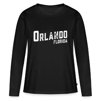 Orlando Florida - Women's Premium Organic Long Sleeve Shirt - black - Front - Julia (174cm)