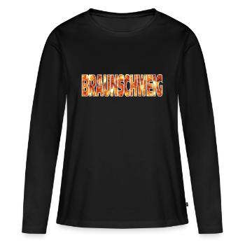 Braunschweig - Women's Premium Organic Long Sleeve Shirt - black - Front - Julia (174cm)