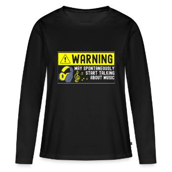 Dj Party Lieder Musikrichtung - Frauen Premium Bio Langarmshirt - Schwarz - Vorne - Julia (174cm)