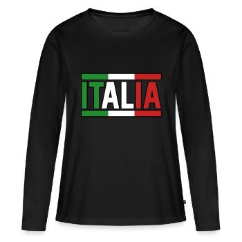 Italie Italien Italien Italie - T-shirt manches longues Premium bio Femme - noir - Devant - Julia (174cm)