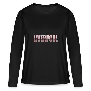 LIVERPOOL UK - T-shirt manches longues Premium bio Femme - noir - Devant - Julia (174cm)