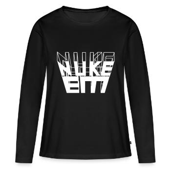 Nuke Em texte 3D - T-shirt manches longues Premium bio Femme - noir - Devant - Julia (174cm)