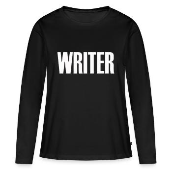 writer tags graffitti cap sticker sticker rue - T-shirt manches longues Premium bio Femme - noir - Devant - Julia (174cm)