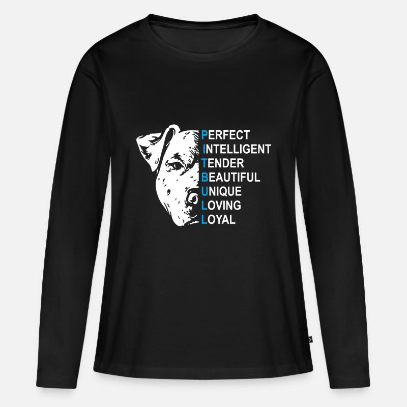 Pitbull - Frauen Premium Bio Langarmshirt - Schwarz
