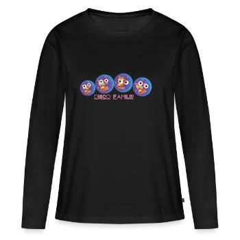 disco family, family, discokugel, disco - Frauen Premium Bio Langarmshirt - Schwarz - Vorne - Julia (174cm)