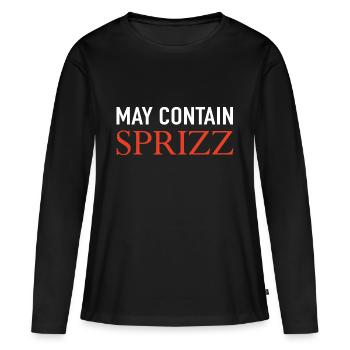 May Contain Sprizz - Frauen Premium Bio Langarmshirt - Schwarz - Vorne - Julia (174cm)
