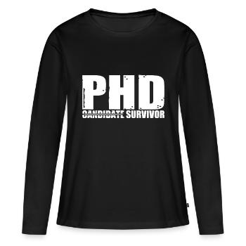 Candidat au doctorat Survivant 15 - T-shirt manches longues Premium bio Femme - noir - Devant - Julia (174cm)