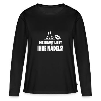 Braut - Frauen Premium Bio Langarmshirt - Schwarz - Vorne - Julia (174cm)